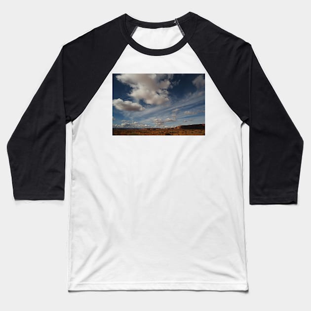 Monument Valley and Clouds2 Baseball T-Shirt by StonePics